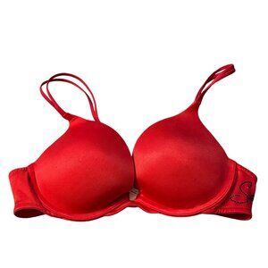Victoria's Secret Very Sexy Red Push-Up Bra 34B Adjustable Straps